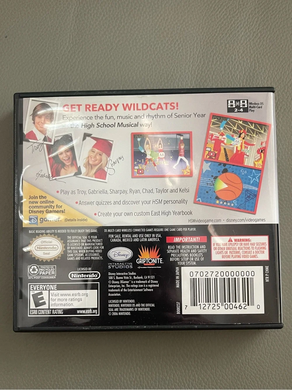 Disney’s High School Musical 3: Senior Year Nintendo DS Game in Original Case